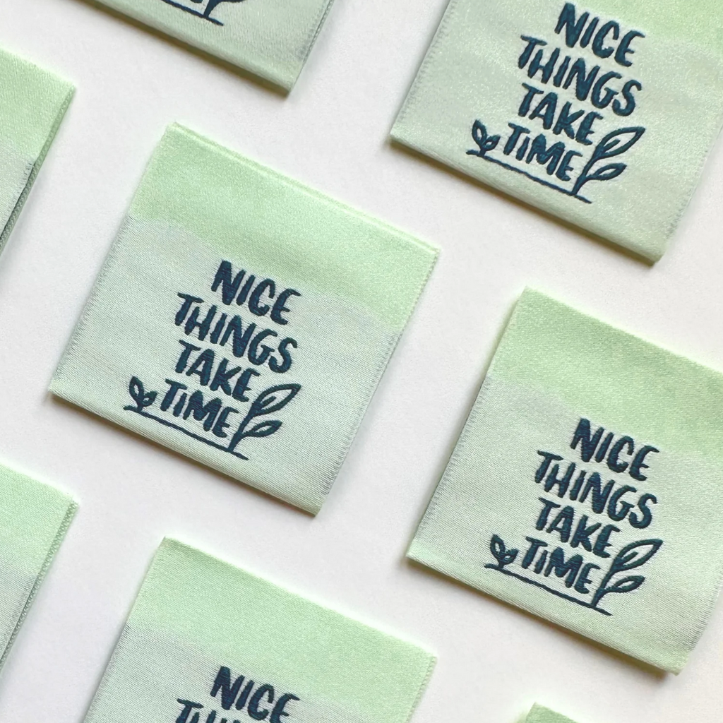 Capstone Pattern Co - Woven Labels - Nice Things Take Time