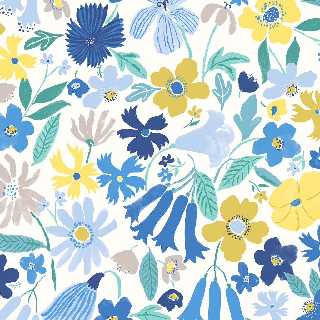 1/2m Liberty Cotton - The Artist Home - Sketchbook Bloom - Watercolour Garden