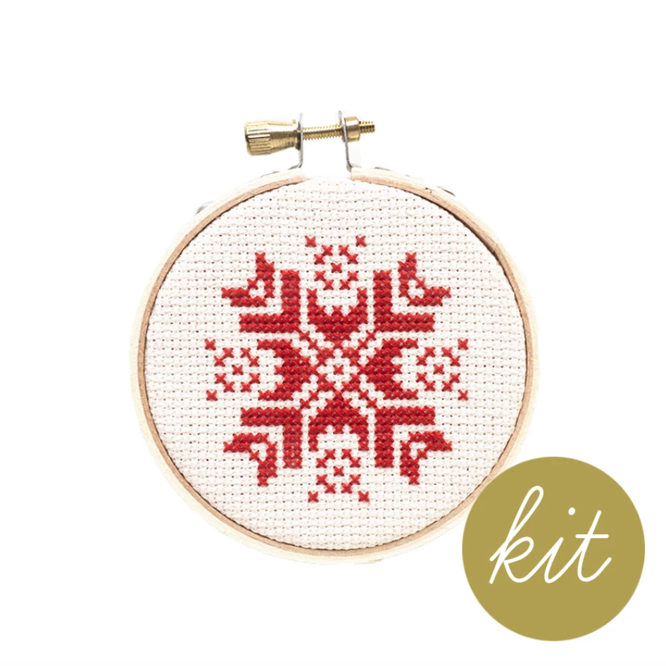 Junebug and Darlin - Snowflake Ornament Cross Stitch Kit I