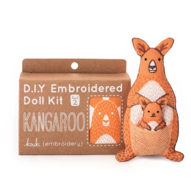 Kiriki Press - Embroidered Doll Kit - Kangaroo