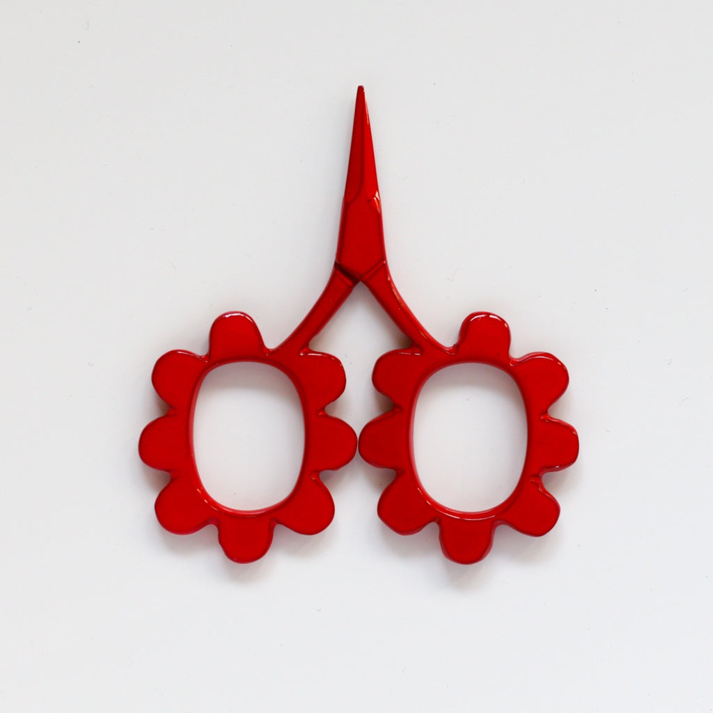 Flower Power Scissors - Red