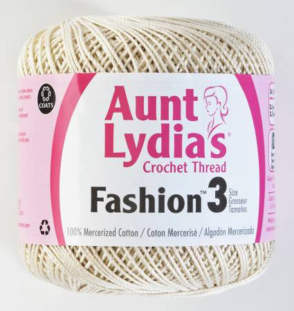 Aunt Lydia's Crochet Thread - Size 3 - Natural