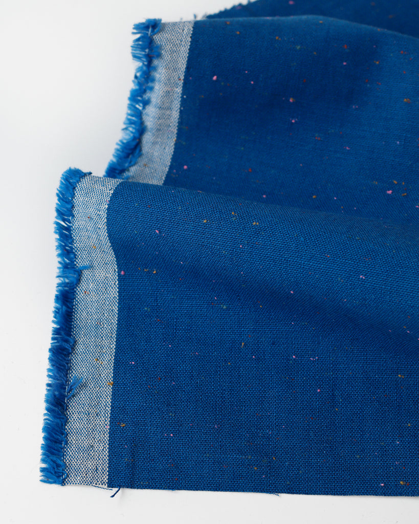 1/2m Essex Speckle Yarn Dyed - Linen Cotton - Ocean