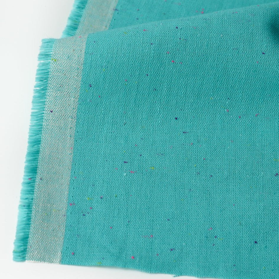 1/2m Essex Speckle Yarn Dyed - Linen Cotton - Aqua
