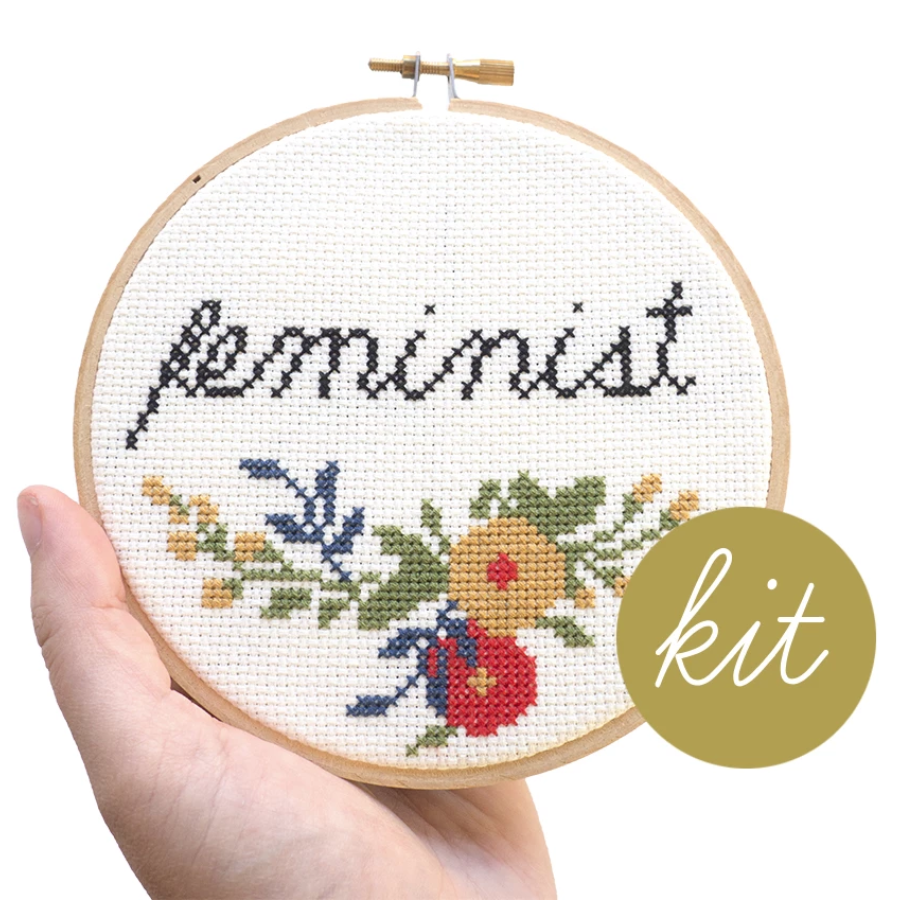 Junebug and Darlin - Feminist Cross Stitch Kit