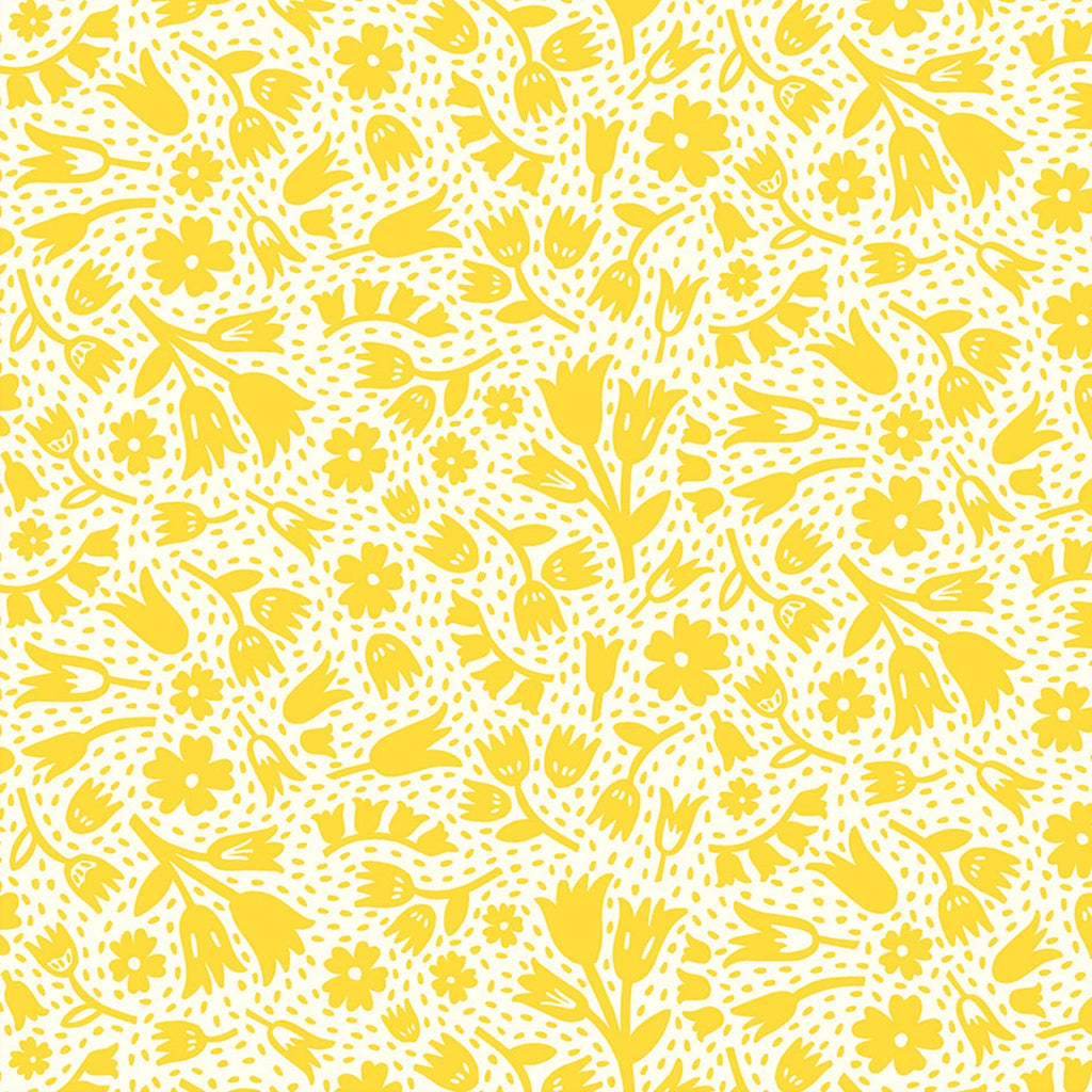 1/2m Dana Willard - Squeeze - Floral - White/Yellow