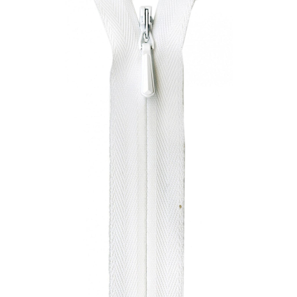 YKK Unique Invisible Zipper - 14" - White
