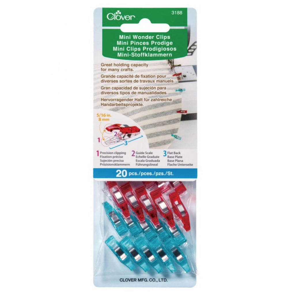 Mini Wonder Clips  - Assorted Colours - 20 Pack