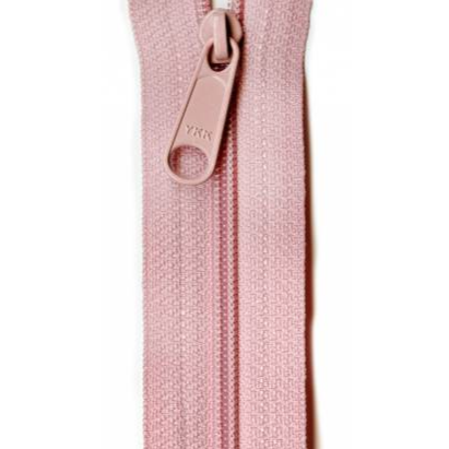 YKK Ziplon Closed Bottom Zipper - 22" - Prestige Pink