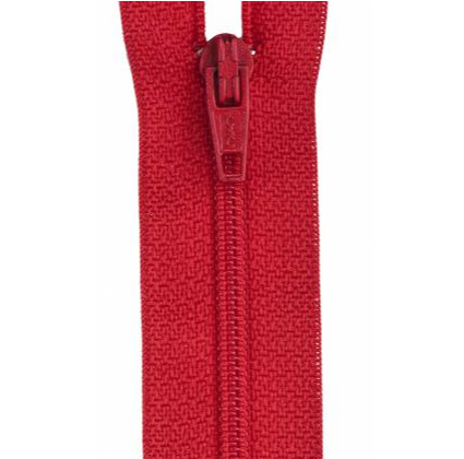 All-Purpose Polyester Coil Zipper 7in - Atom Red