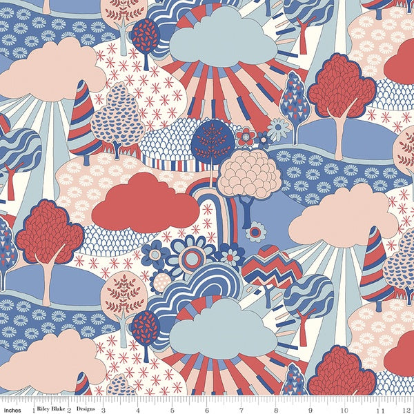 1/2m Liberty Cotton - Carnaby - Sunny Afternoon - Delft