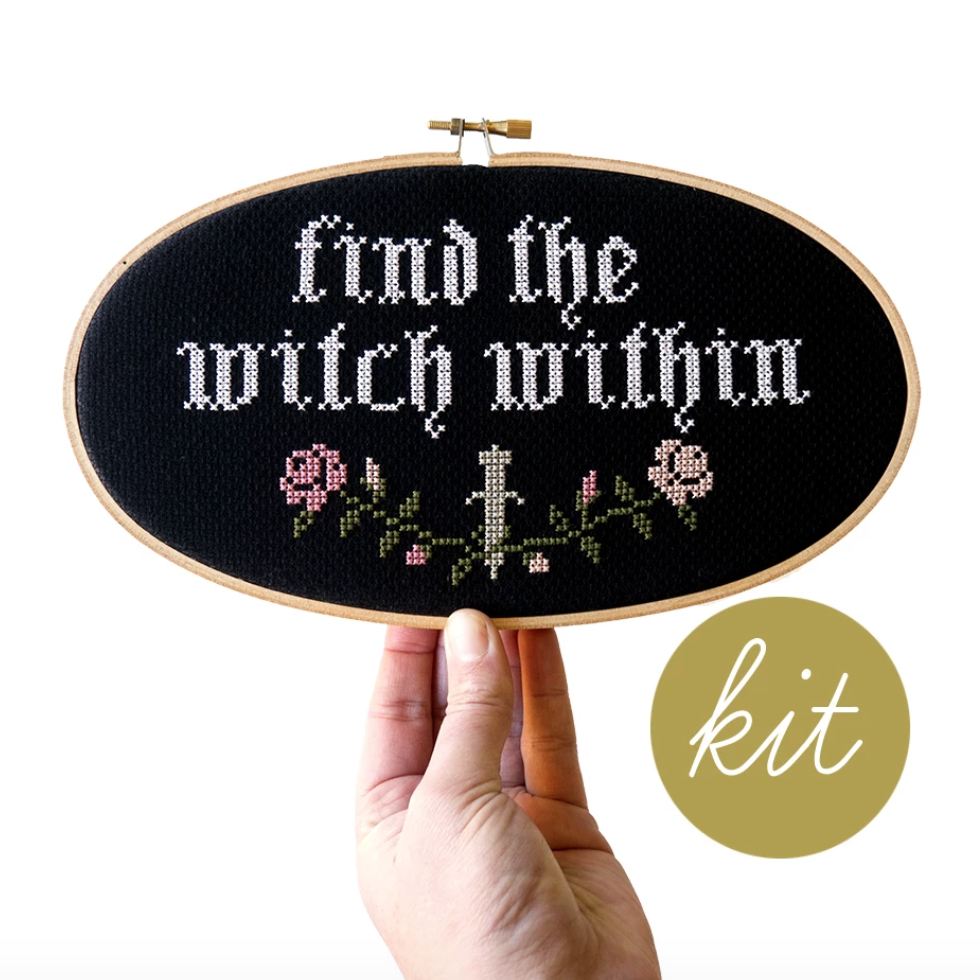 Junebug and Darling - Find the Witch Within Cross Stitch Kit