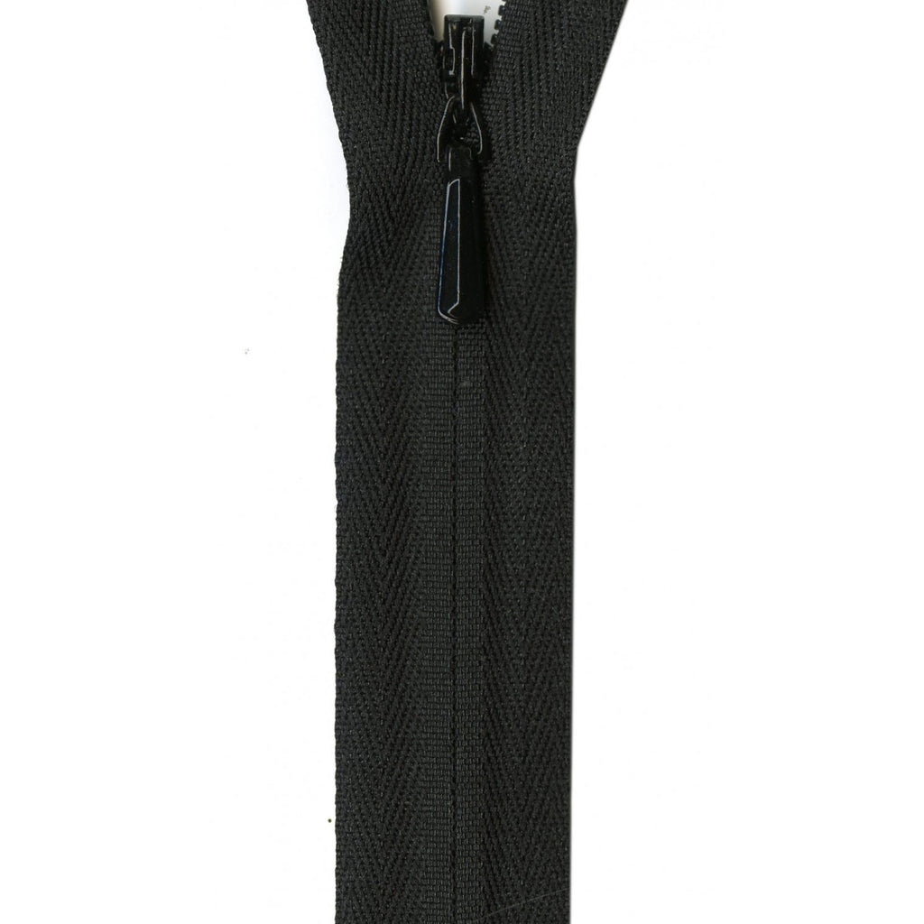 YKK Unique Invisible Zipper - 9" - Black