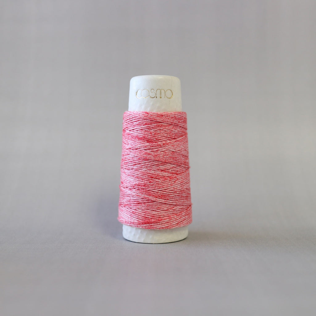Cosmo Hidamari Sashiko Thread - #201 Strawberry Milk - 30m