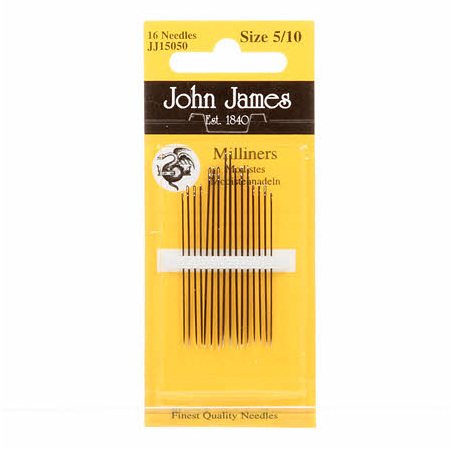 John James - Milliners Needles - Size 5 - 10 Needles