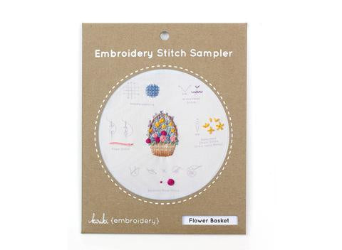 Kiriki Press - Embroidery Stitch Sampler - Flower Basket