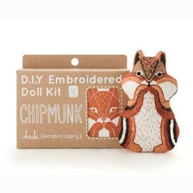 Kiriki Press - Embroidered Doll Kit - Chipmunk