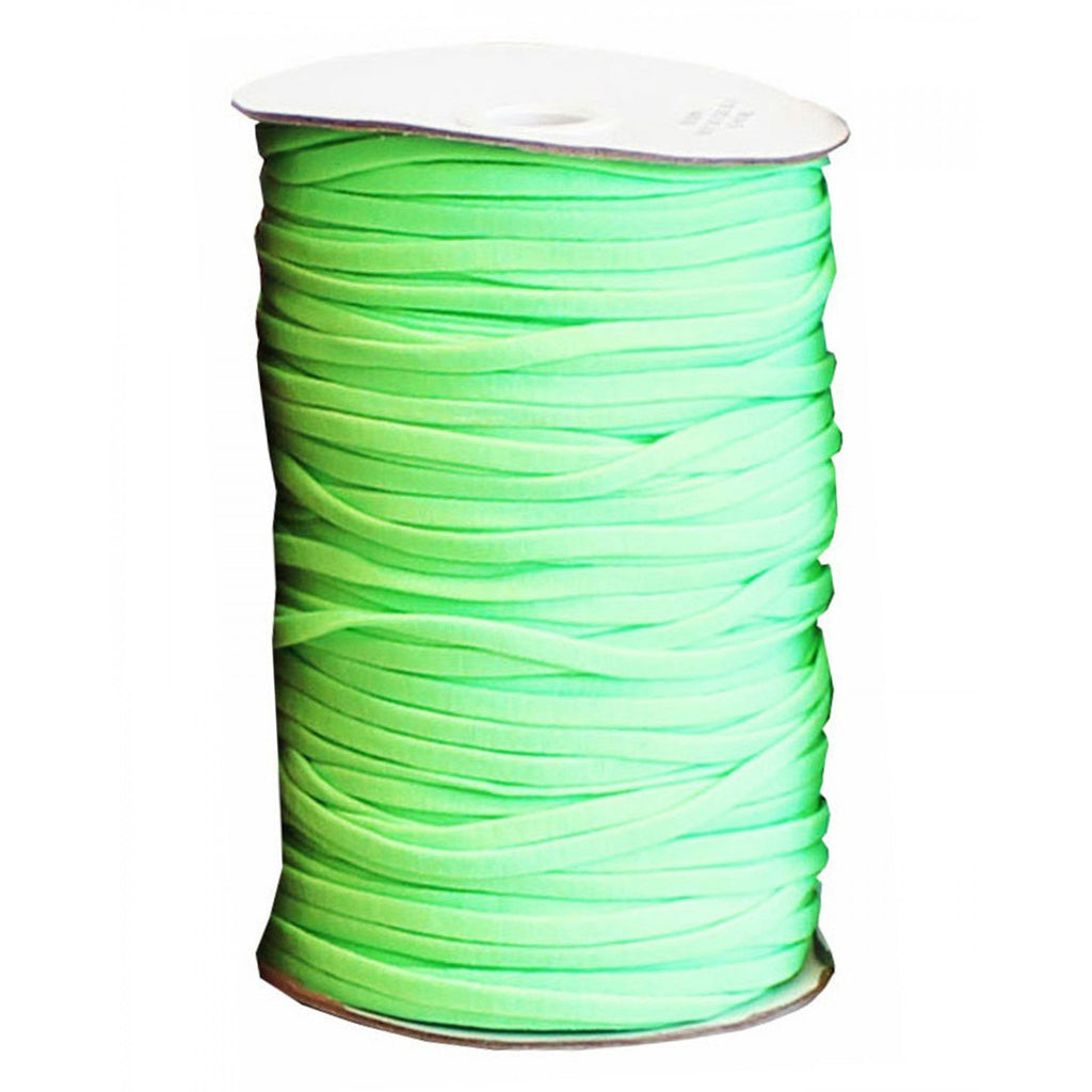 1/4" Soft Stretch Elastic - Neon Green - Per metre