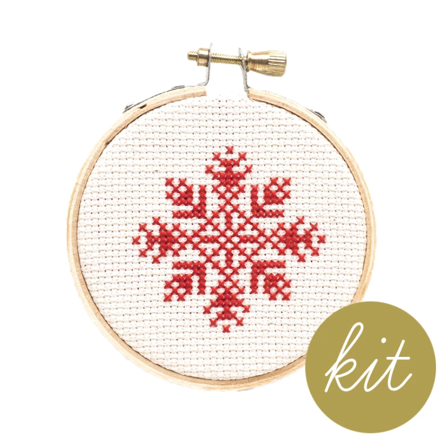 Junebug and Darlin - Snowflake Ornament Cross Stitch Kit V