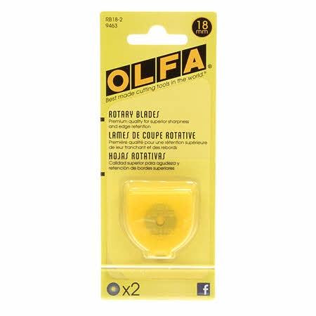 Olfa 18mm Rotary Blade Refill - 2pcs