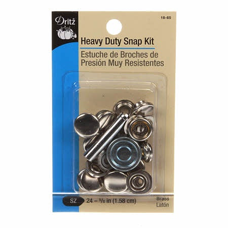 Heavy Duty Snap Kit - 7count - Brass - Nickel Plated