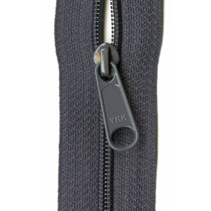 YKK Ziplon Closed Bottom Zipper - 14" - Charcoal Grey