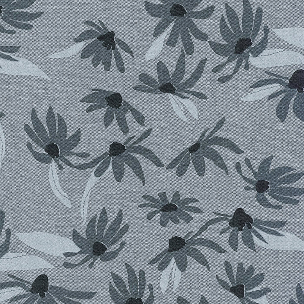 1/2m Anna Graham - Around the Bend - Coneflower - Linen Cotton - Graphite