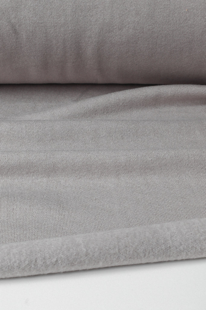 1/2m Bamboo Cotton Fleece - Soft Grey