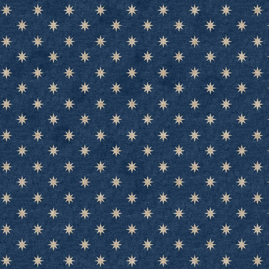 1/2m Ghazal Ravazi - Terra - Linen Cotton - Stars - Navy
