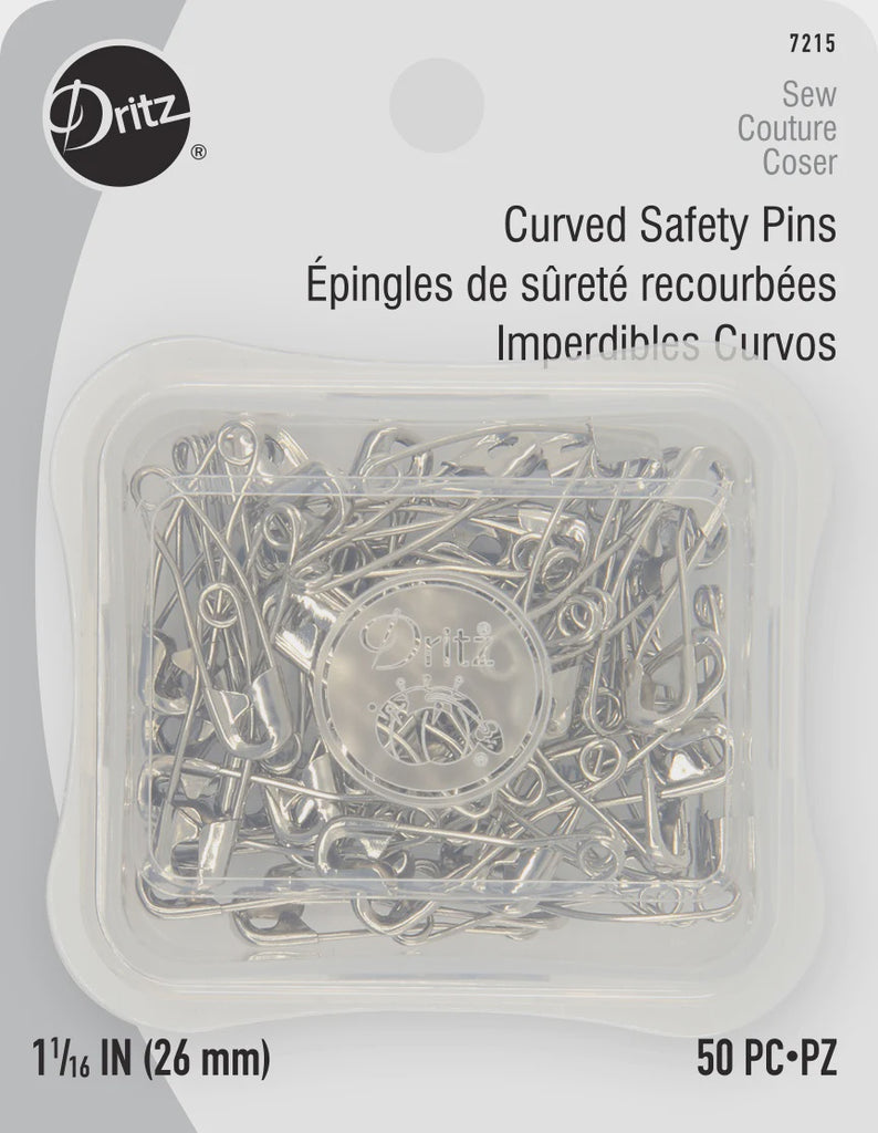 Curved Safety Pins - 50 pk