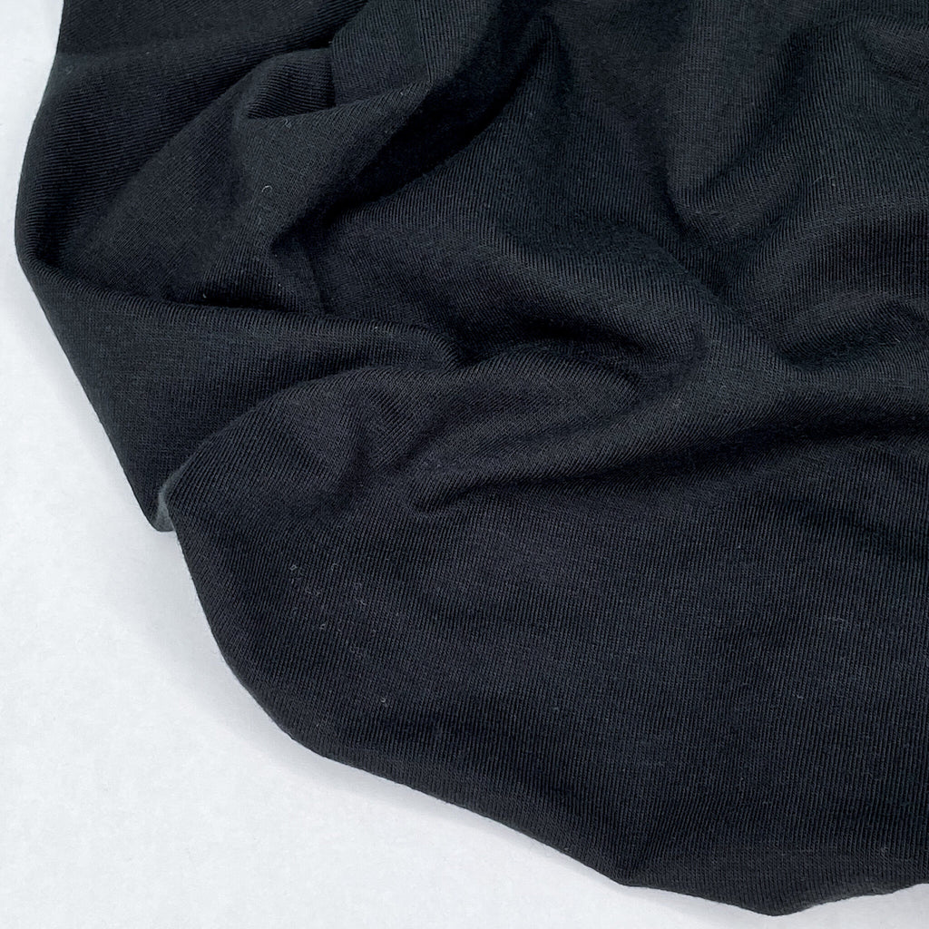 1/2m Cotton Modal Stretch Jersey - Black