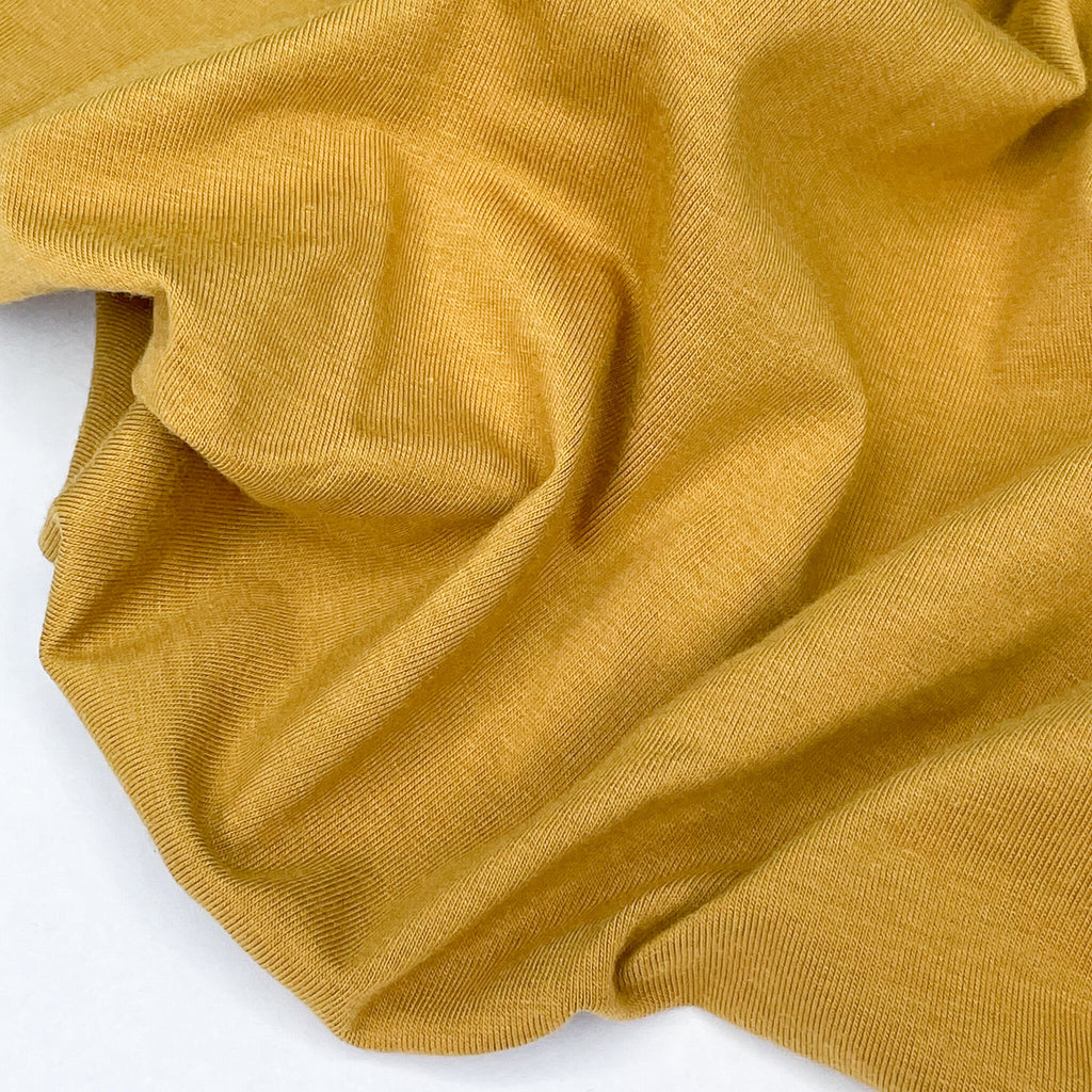 1/2m Cotton Modal Stretch Jersey - Dark Mustard