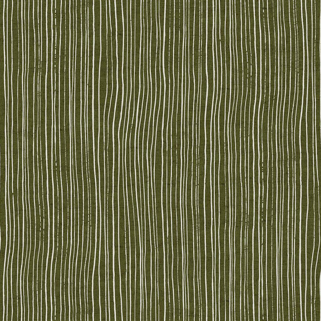 1/2m Ghazal Ravazi - Harmony - Linen Cotton - Stripes - Olive