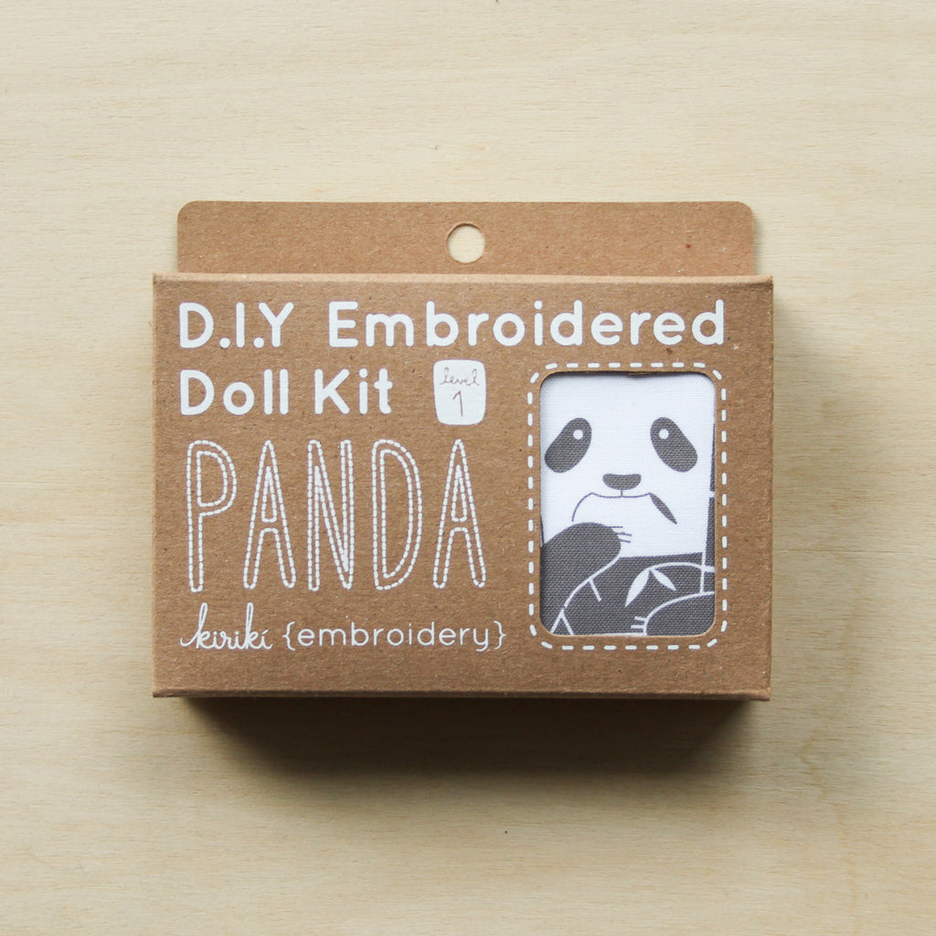 Kiriki Press - Embroidered Doll Kit - Panda