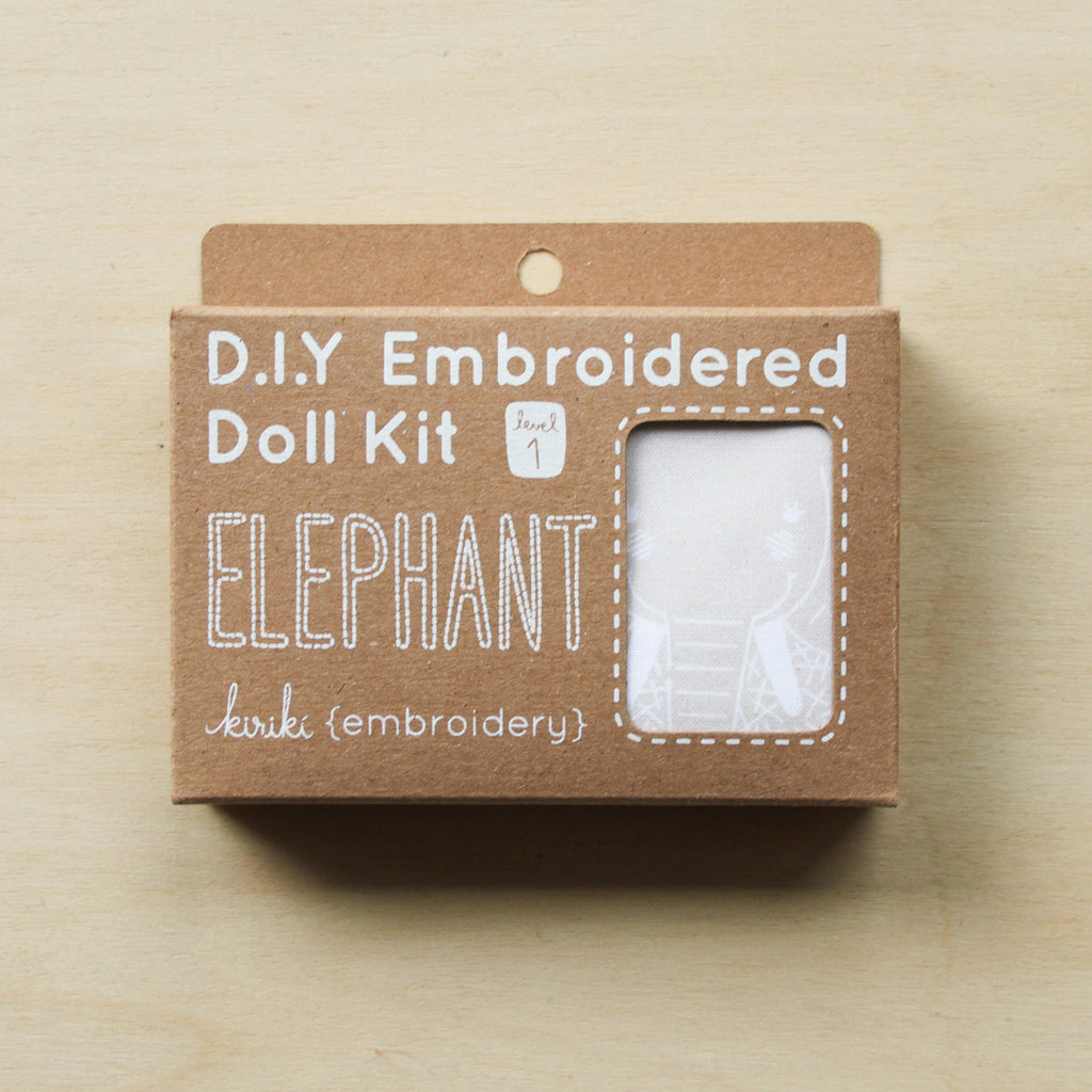 Kiriki Press - Embroidered Doll Kit - Elephant