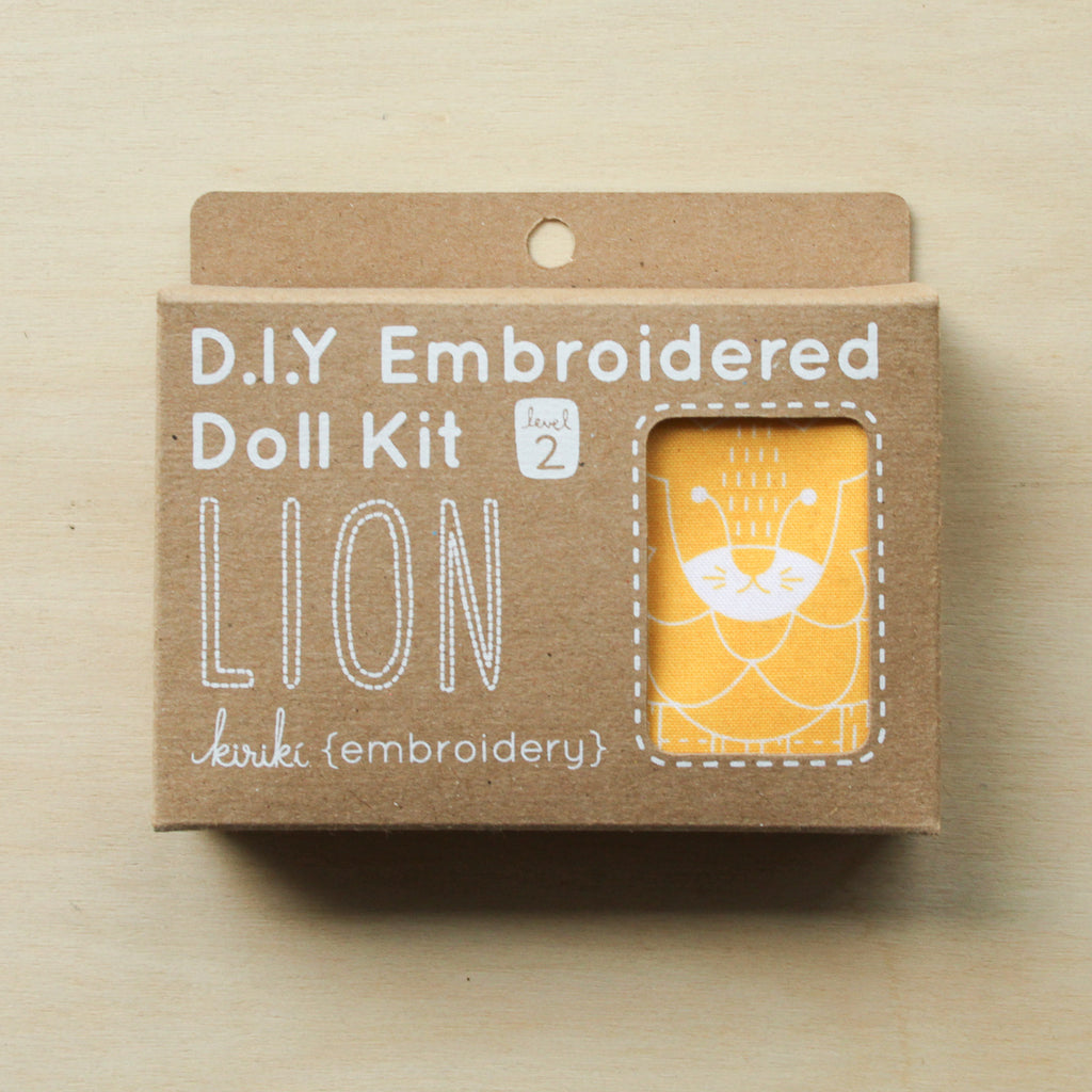 Kiriki Press - Embroidered Doll Kit - Lion