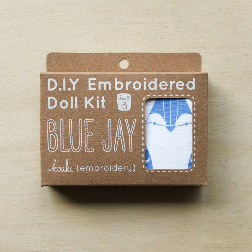 Kiriki Press - Embroidered Doll Kit - Blue Jay