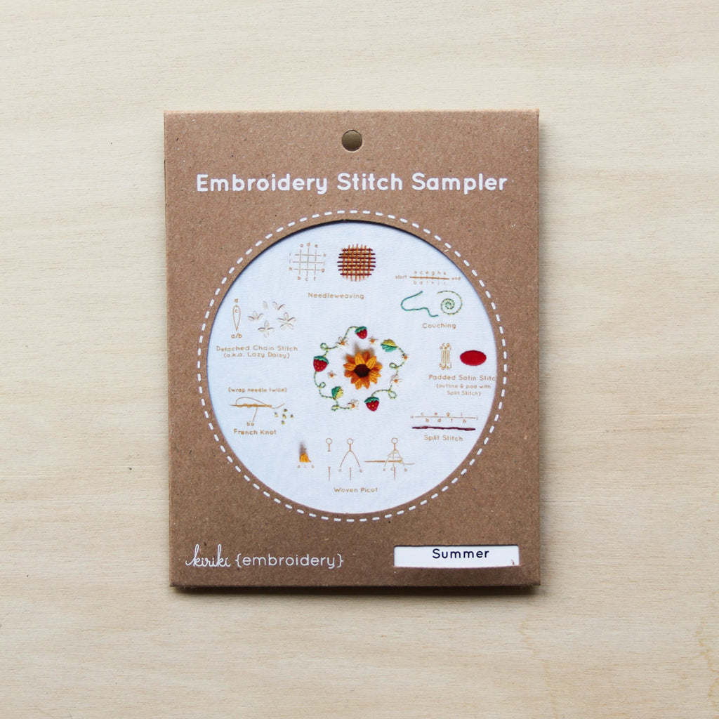 Kiriki Press - Embroidery Stitch Sampler - Summer