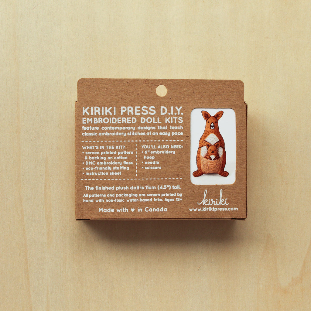 Kiriki Press - Embroidered Doll Kit - Kangaroo