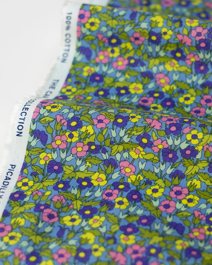 1/2m Liberty Cotton - Carnaby - Piccadilly Poppy - Heliotrope
