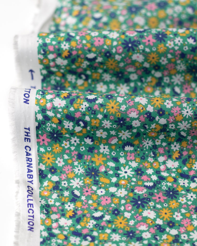 1/2m Liberty Cotton - Carnaby - Bloomsbury Blossom - Cypress