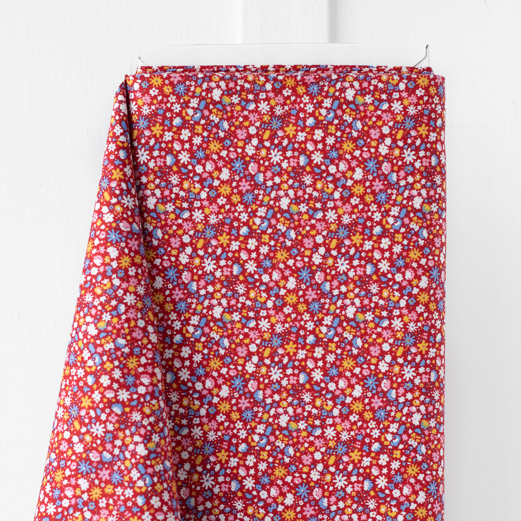 1/2m Liberty Cotton - Carnaby - Bloomsbury Blossom - Ruby