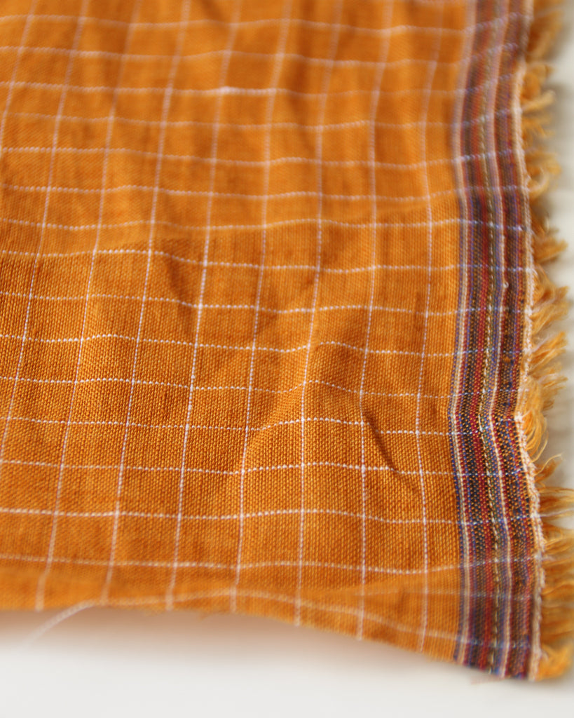 1/2m Linen - Lightweight Yarn Dyed Check - Grid - Mango