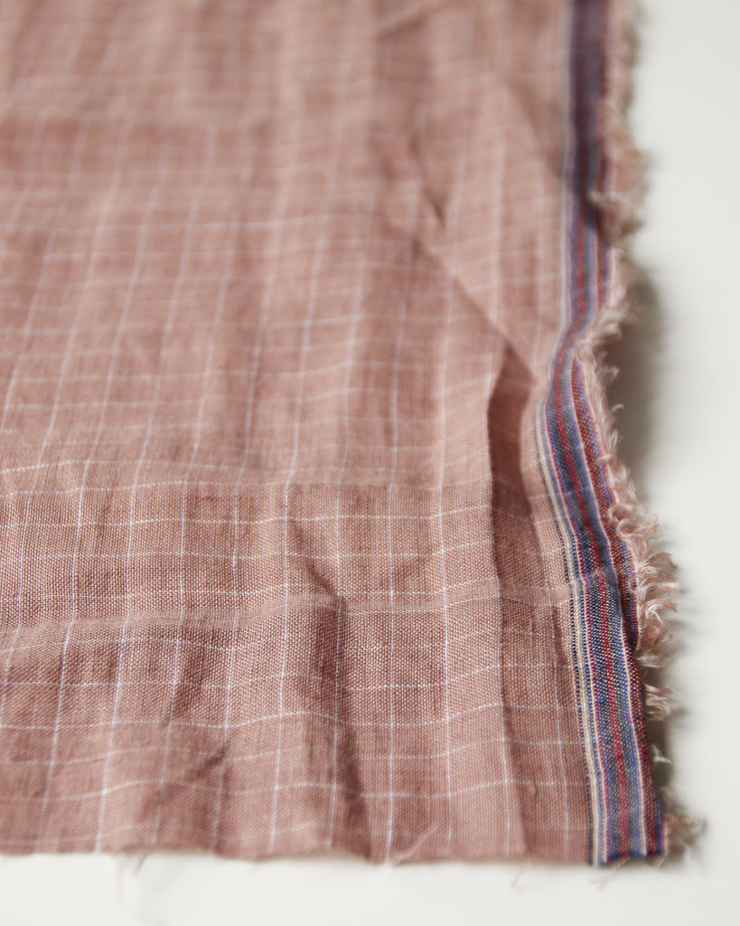 1/2m Linen - Lightweight Yarn Dyed Check - Grid - Petal
