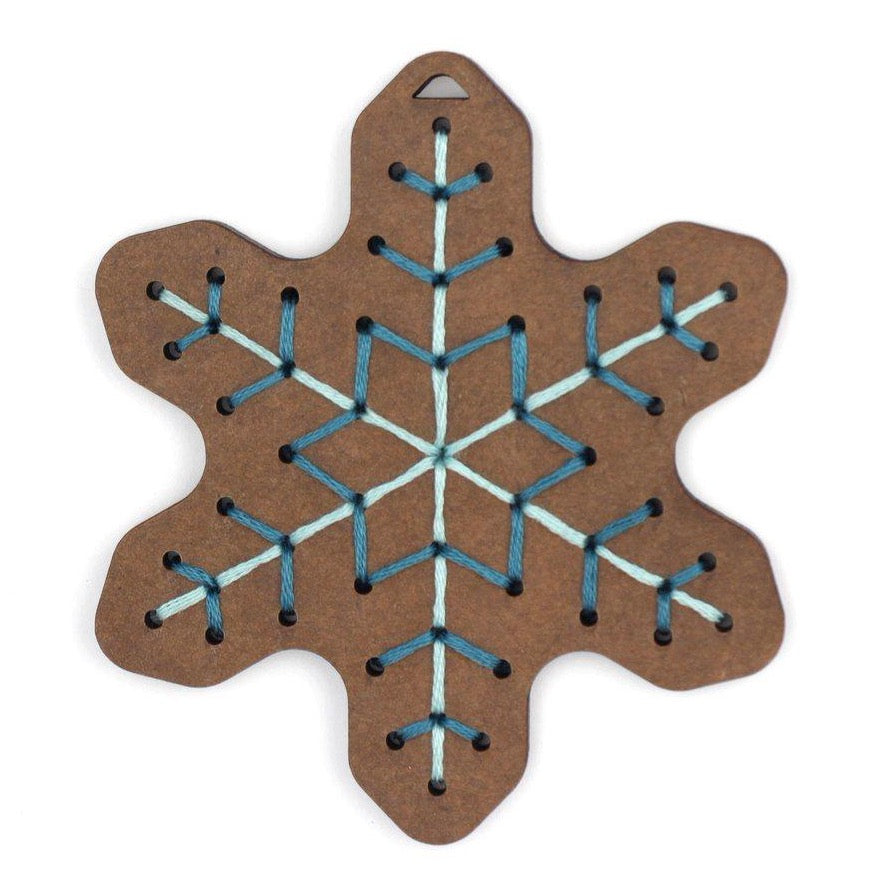 Kiriki Press - DIY Stitched Ornament Kit - Gingerbread Flake Ornament