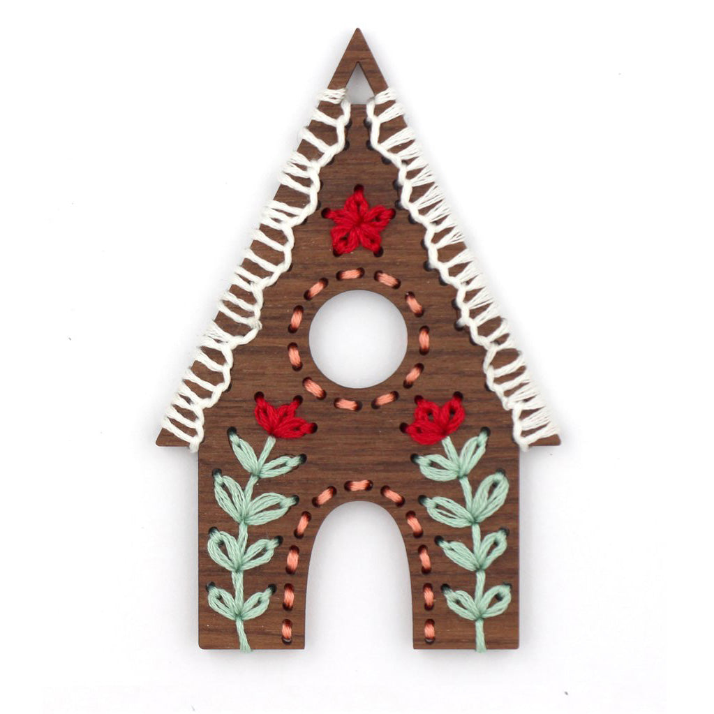 Kiriki Press - DIY Stitched Ornament Kit - Gingerbread House