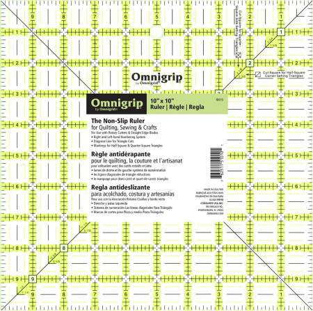 Omnigrip Ruler - 10 x 10in