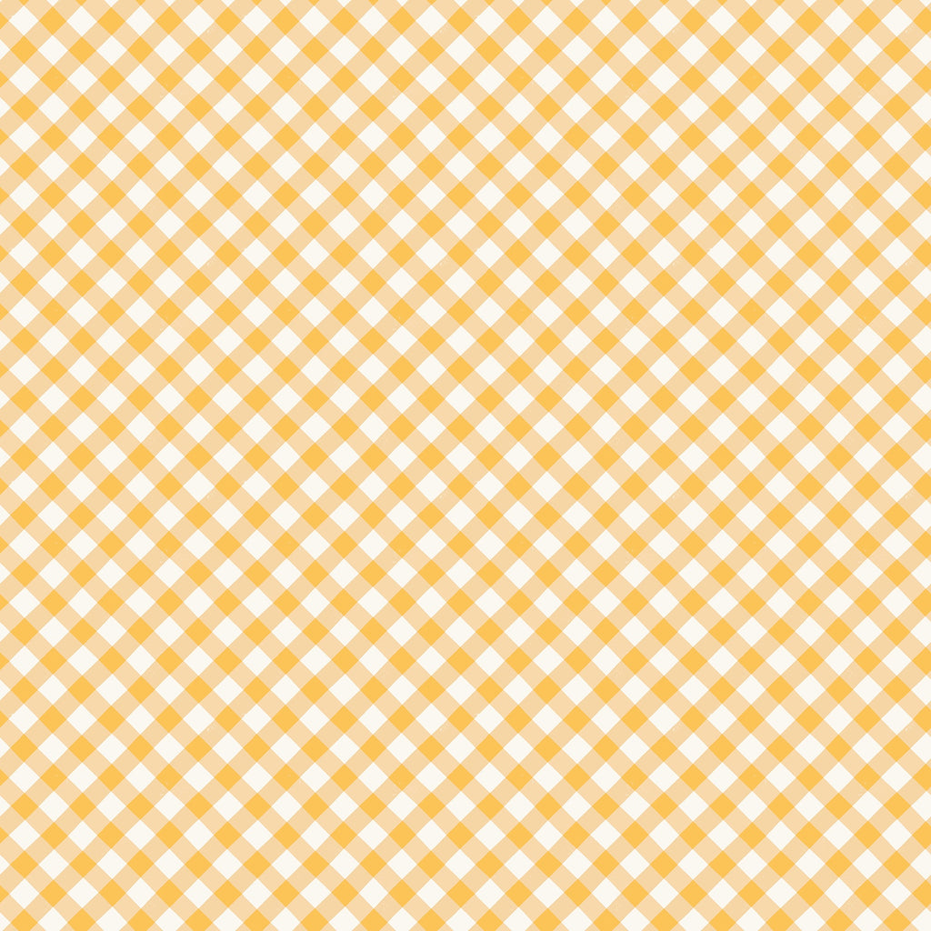END OF BOLT - Ruby Star Society - Food Group - Painted Gingham - Butternut - 0.6m