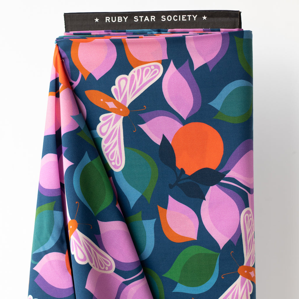 1/2m Ruby Star Society - Melody Miller - RAYON - Stay Gold - New Leaf - Navy