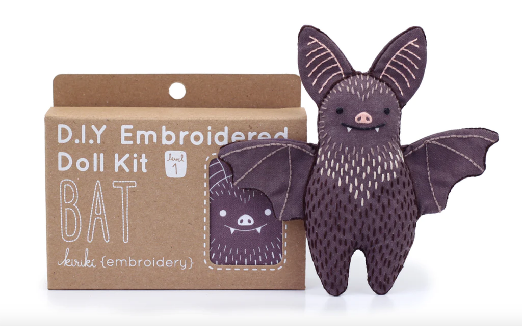 Kirki Press - Embroidered Doll Kit - Bat